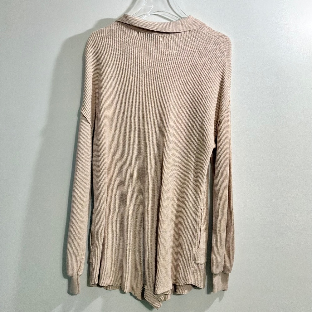 Free People FP Beach Picnic Sweater Romper Linen Cotton in Natural Size Small - Picture 3 of 9